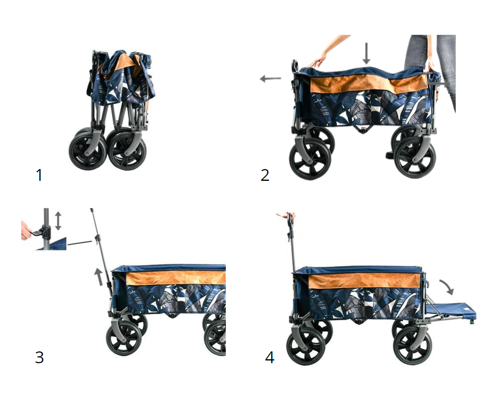 Bel-sol Unisex Annika Klappbarer Handwagen Blau