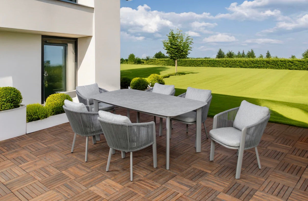 Sens-Line Siena Gartentisch- Grau -180cm