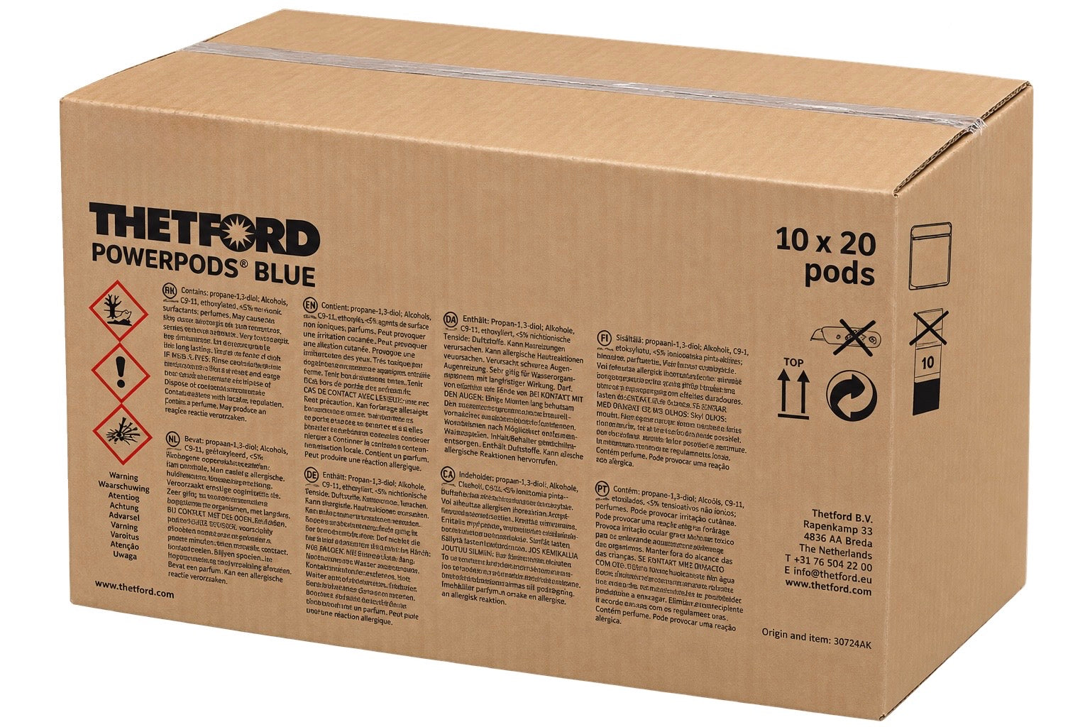Thetford Aqua Kem PowerPods Blue – Karton mit 10 Packungen