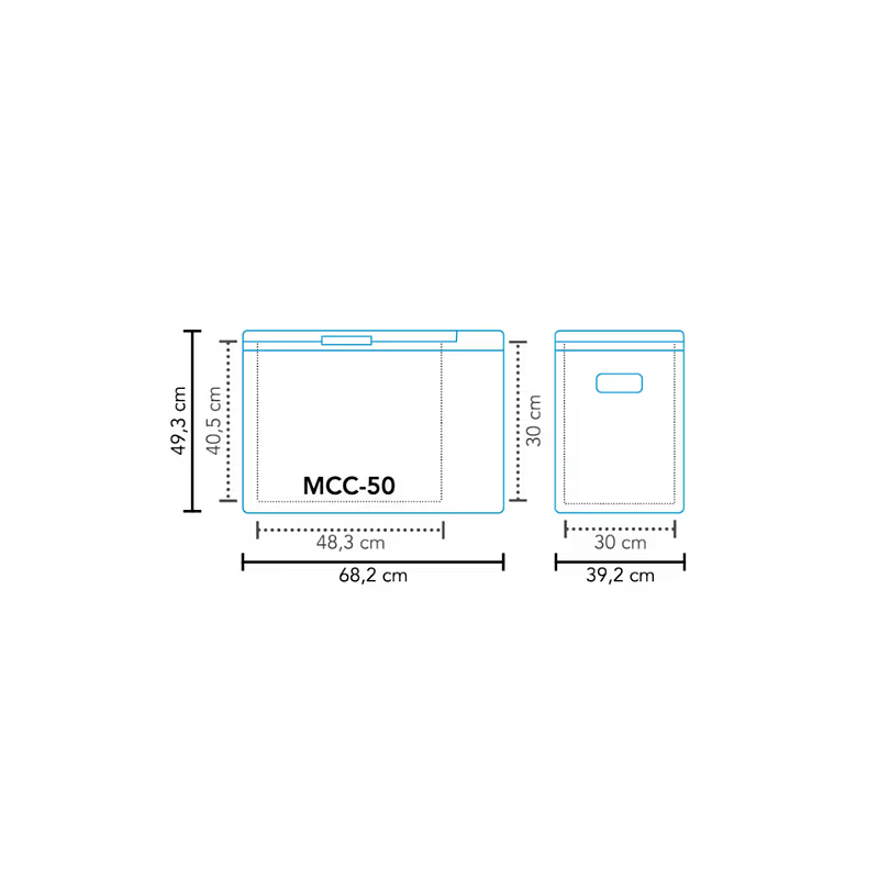 MESTIC MCC-50 Kompressor Kühlbox 12/24/230 V 50 L Showroom-Modell